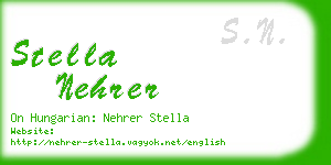 stella nehrer business card